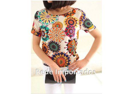 Blusa Verão Chiffon Mandala