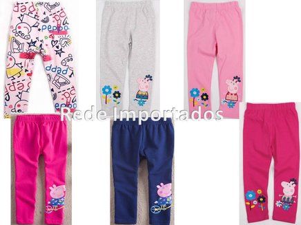 Legging Peppa Pig - 3 Modelos de 2 a 6 Anos