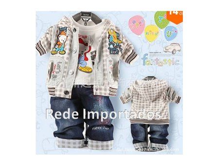 Conjunto Infantil Menino Xadrez