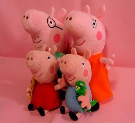 Pelúcia Família Peppa Pig - 4 Peças